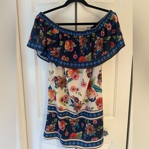 Beautiful Floral Off the Shoulder Dress